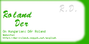 roland der business card